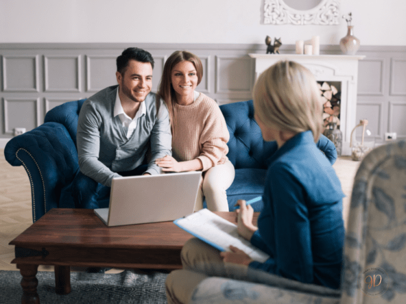 family discussing real estate decision in Kitchener-Waterloo home