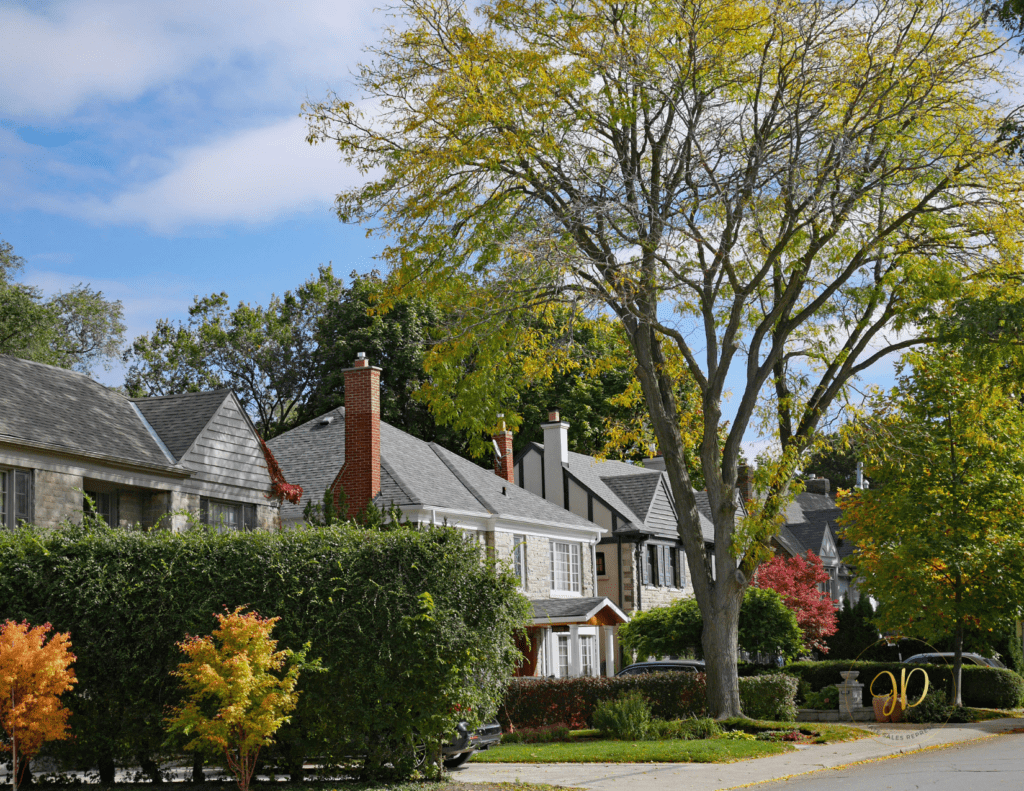 Family neighbourhood street in Kitchener Waterloo Ontario