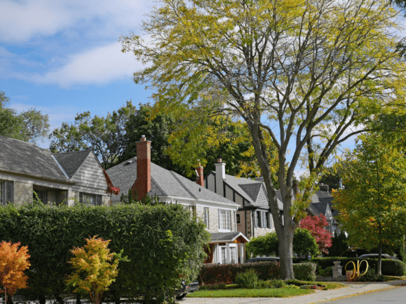 Family neighbourhood street in Kitchener Waterloo Ontario